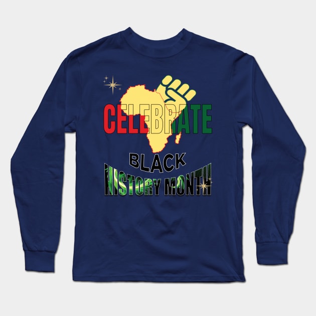 Black History  month Long Sleeve T-Shirt by TeeText